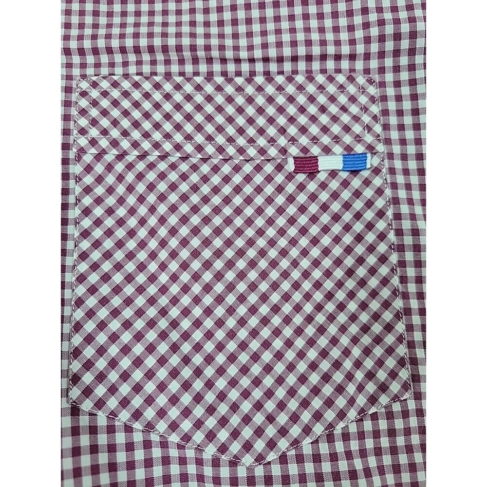 Jared Lang Shirt Mens XL Multicolored Gingham Check Button Up Flip Cuffs Paisley - Picture 2 of 10
